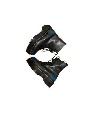 Dr. Martens Jadon Black Blue Platform Boots Size 8